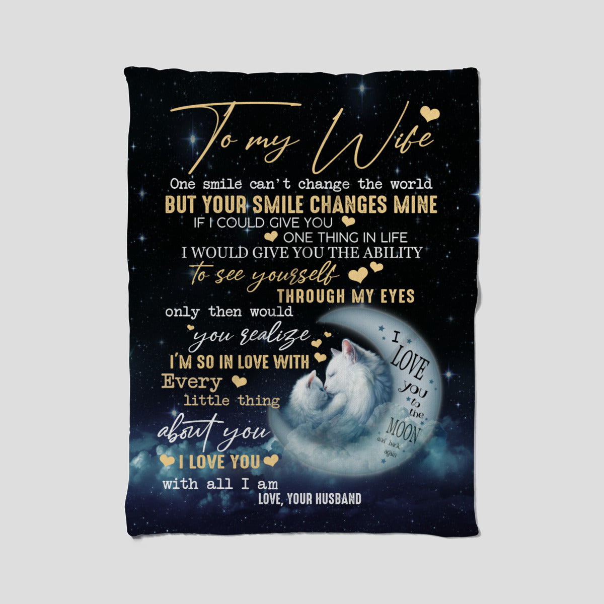 wife cat blanket