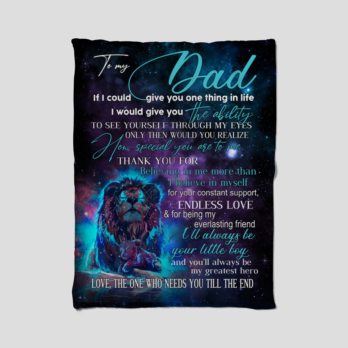 dad son blanket