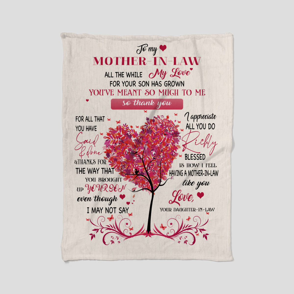 daughter-in-law gives mother-in-law blanket