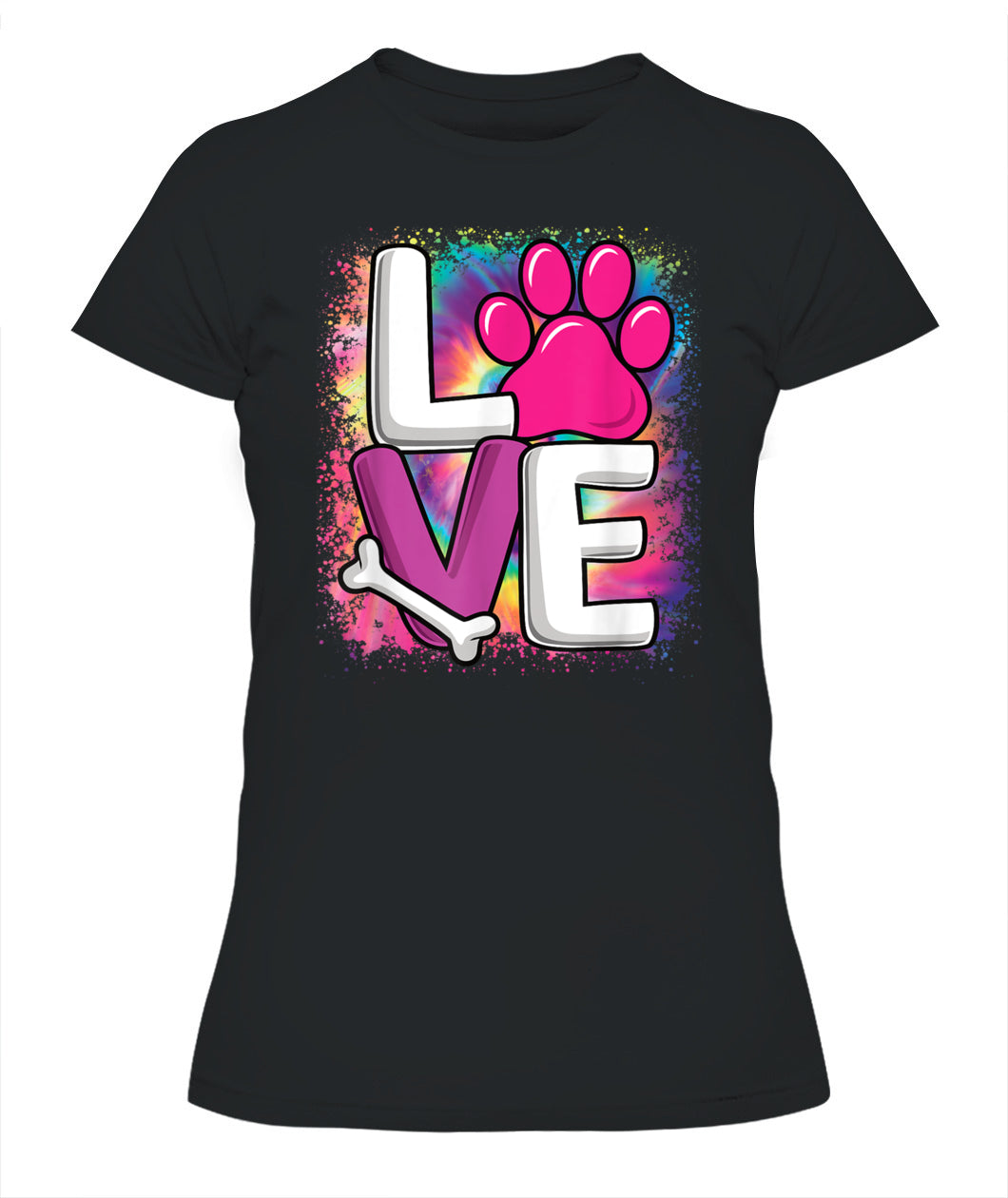 Cute Colorful Love Dog Paw Dog Puppy Lover Women Girls - Animals SKU12