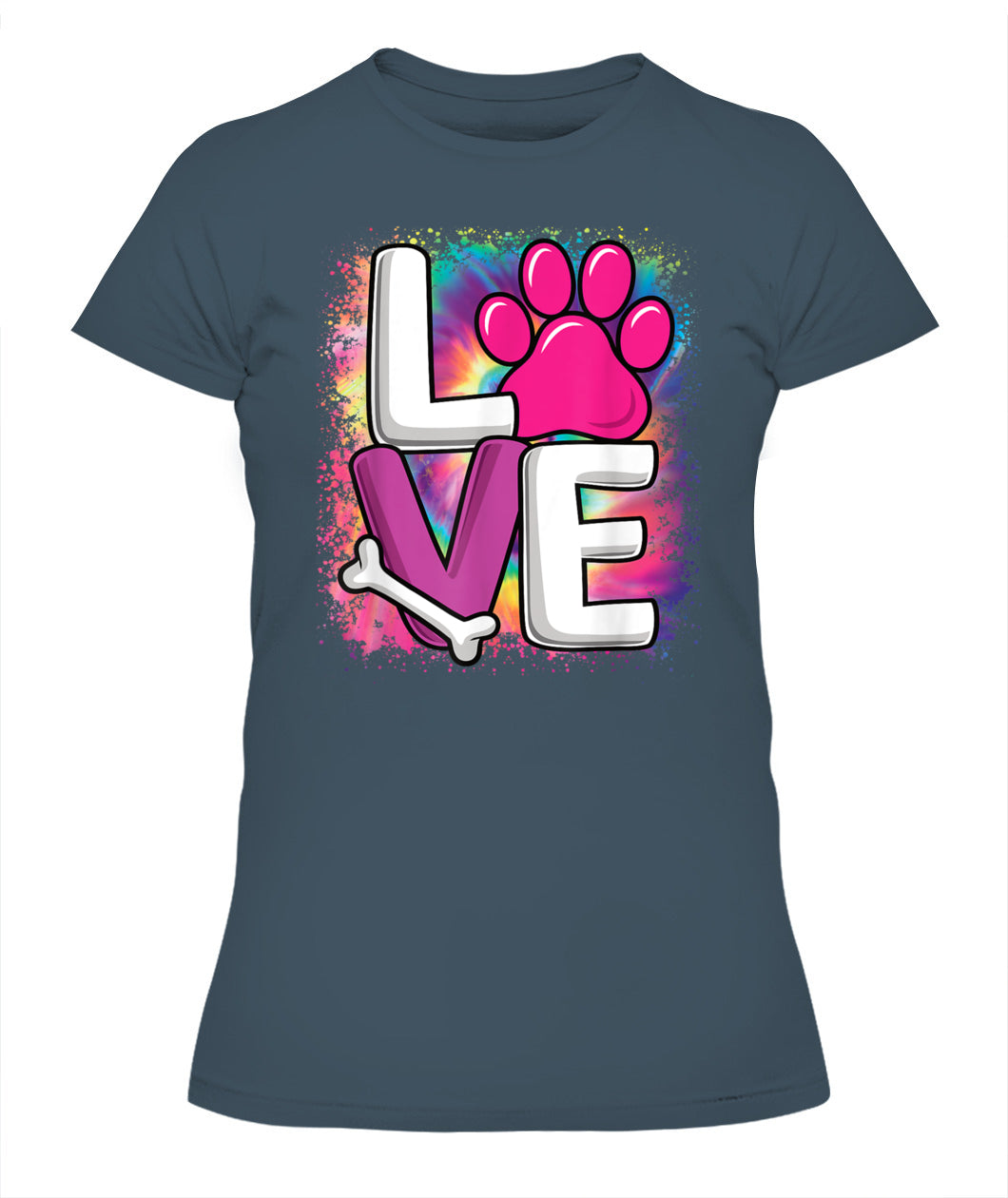 Cute Colorful Love Dog Paw Dog Puppy Lover Women Girls - Animals SKU12