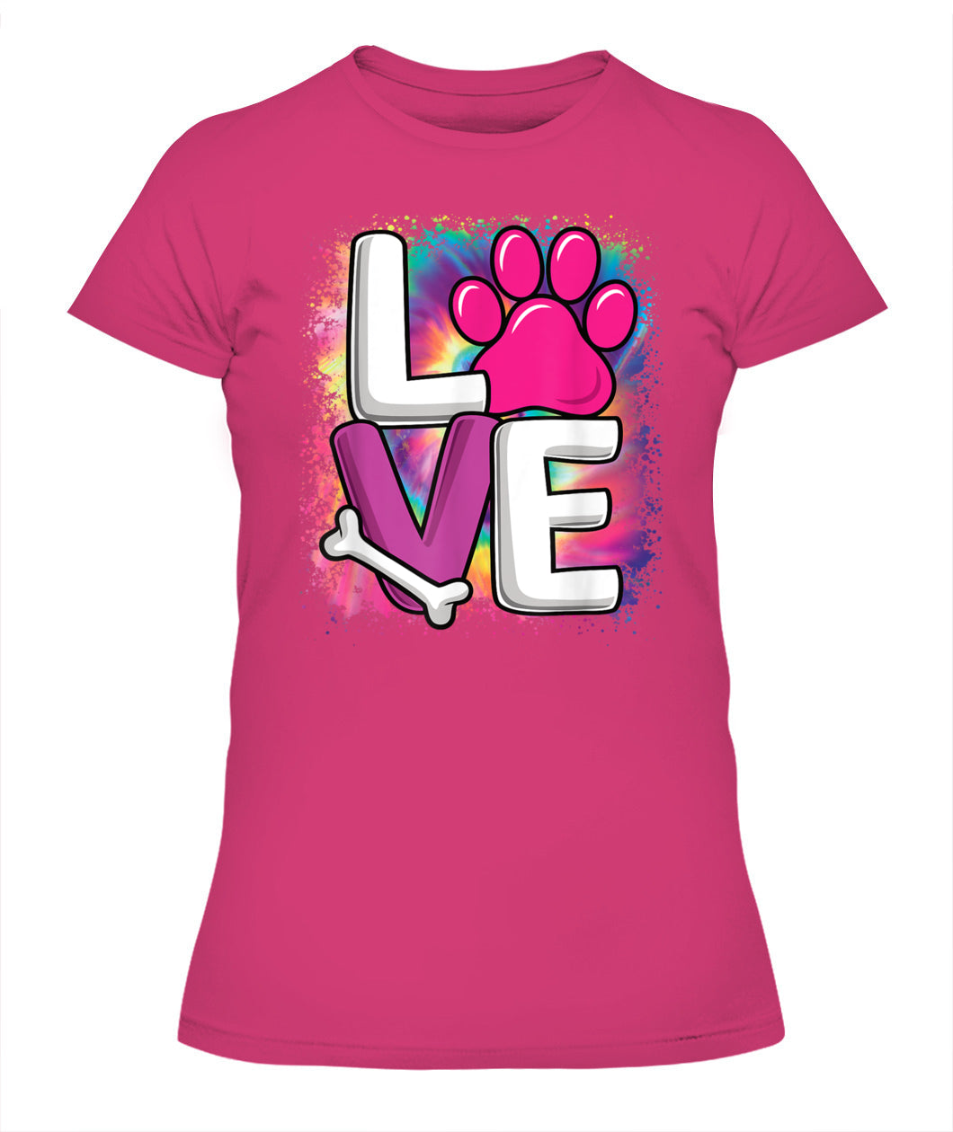 Cute Colorful Love Dog Paw Dog Puppy Lover Women Girls - Animals SKU12