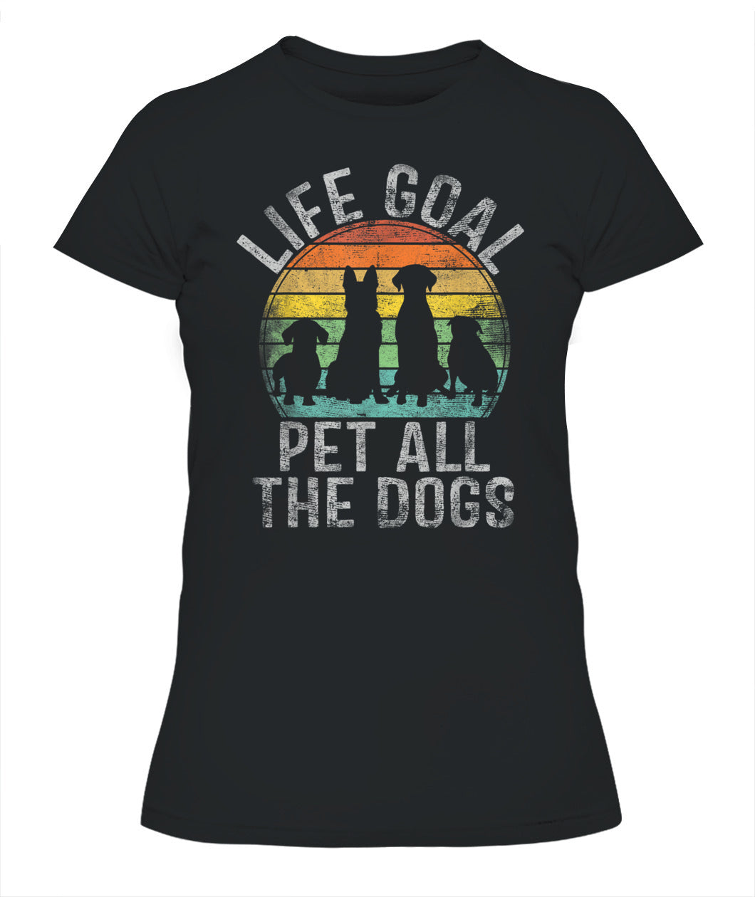Life Goal Pet All The Dogs Shirt For Women Kids Funny Dog - Animals SKU10