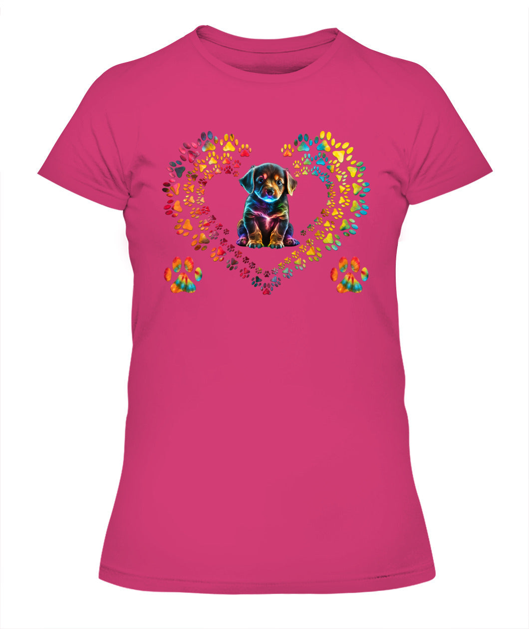 Dog Paw Print Heart Animal Lover - Animals SKU14