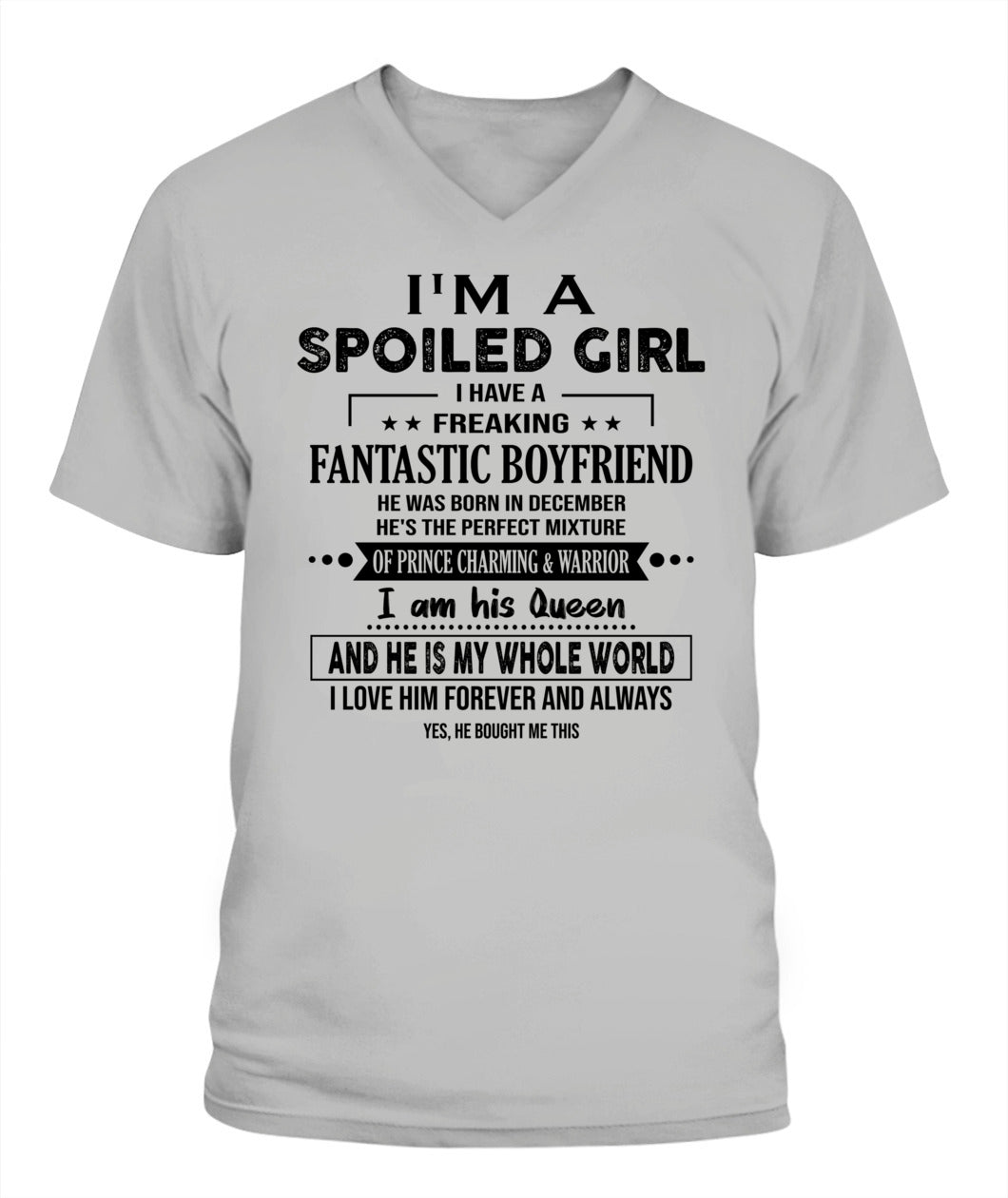 I'M A SPOILED GIRL I HAVE 12